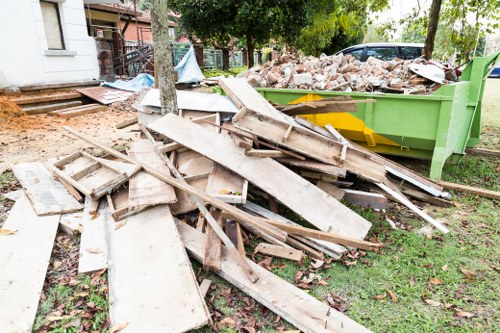Customer service assisting with skip booking