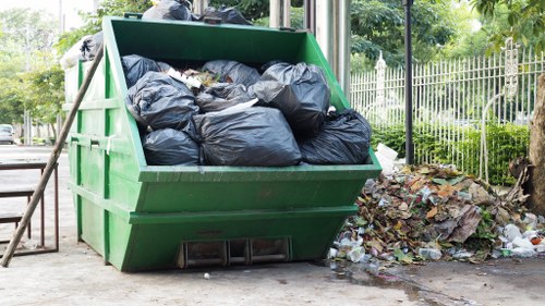 Various construction materials ready for recycling